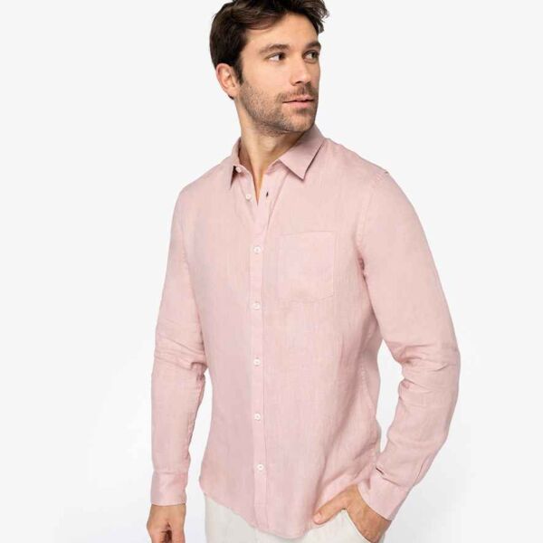 Spasso Long Sleeve Linen Shirt Thumbnail
