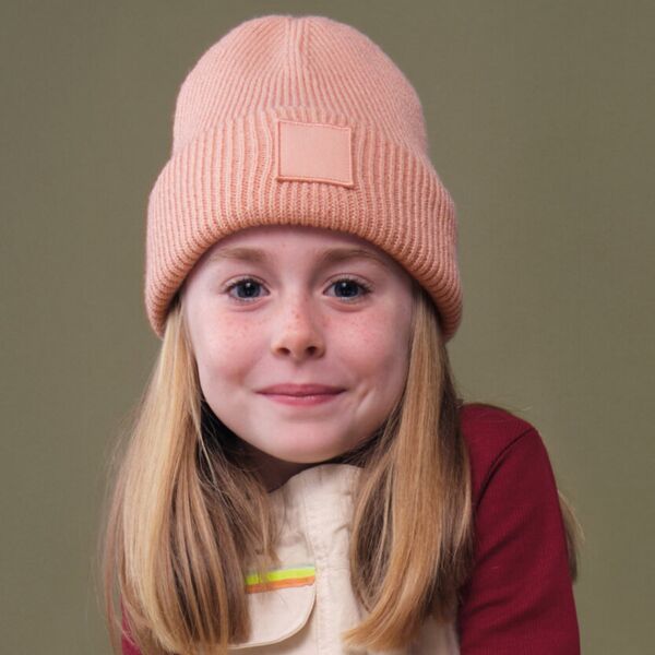 Kids deep cuffed tonal patch beanie Thumbnail