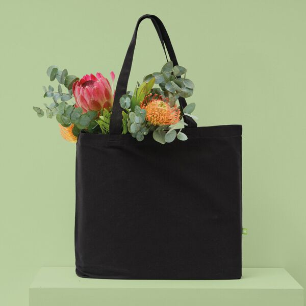 Organic canvas ‘flat base’ landscape shopper Thumbnail